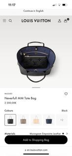 Sac Louis Vuitton Neverfull, Ophalen, Zo goed als nieuw