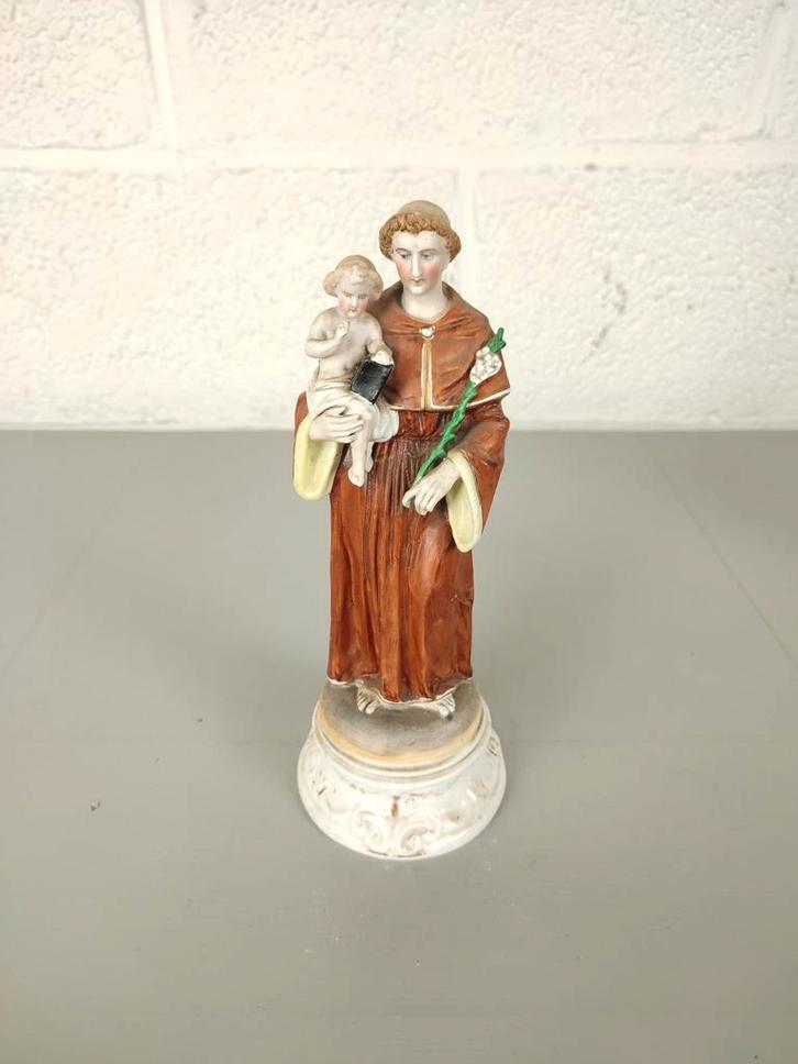Biscuit beeld Sint Antonius, Antiek en Kunst, Antiek | Religieuze voorwerpen, Ophalen of Verzenden