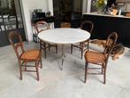Set van 4 stoelen met vlechtwerk - riet, Ophalen