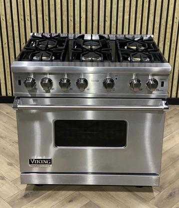 Prachtig Luxe Viking Fornuis Inox ZGAN + Gas + Elektr. Oven