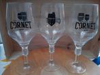 Glas glazen Cornet 33 & 50 cl. (3 beschikbaar). €3/stuk, Verzamelen, Biermerken, Glas of Glazen, Ophalen of Verzenden, Zo goed als nieuw