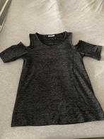 zwarte t-shirt, Manches courtes, Taille 36 (S), Noir, Porté