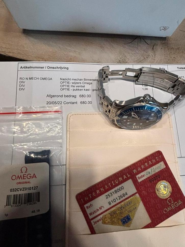 Full set Omega seamaster 300 automatic 41mm., Handtassen en Accessoires, Overige Accessoires, Gebruikt, Ophalen of Verzenden