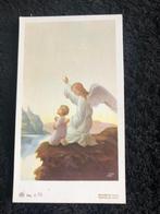 Devotie prentje AR Dep. 75 Kind met engelbewaarder 5,8x9,8cm, Ophalen of Verzenden, Zo goed als nieuw, Kaart of Prent, Christendom | Katholiek