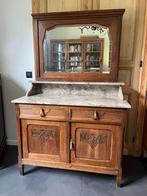 antieke commode met ongeschonden marmeren blad en spiegel, Antiek en Kunst, Ophalen