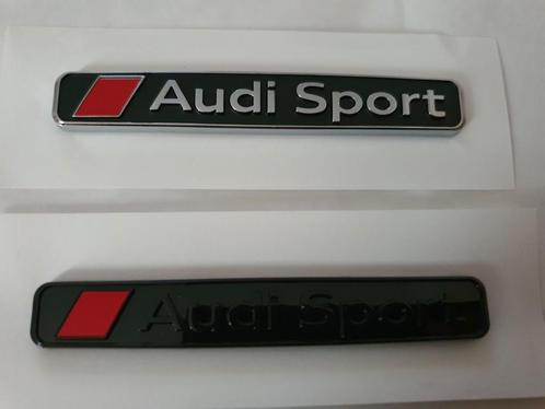 AudiSport koffer logo sticker blinkend zwart / zwart zilver, Auto diversen, Autostickers, Ophalen of Verzenden