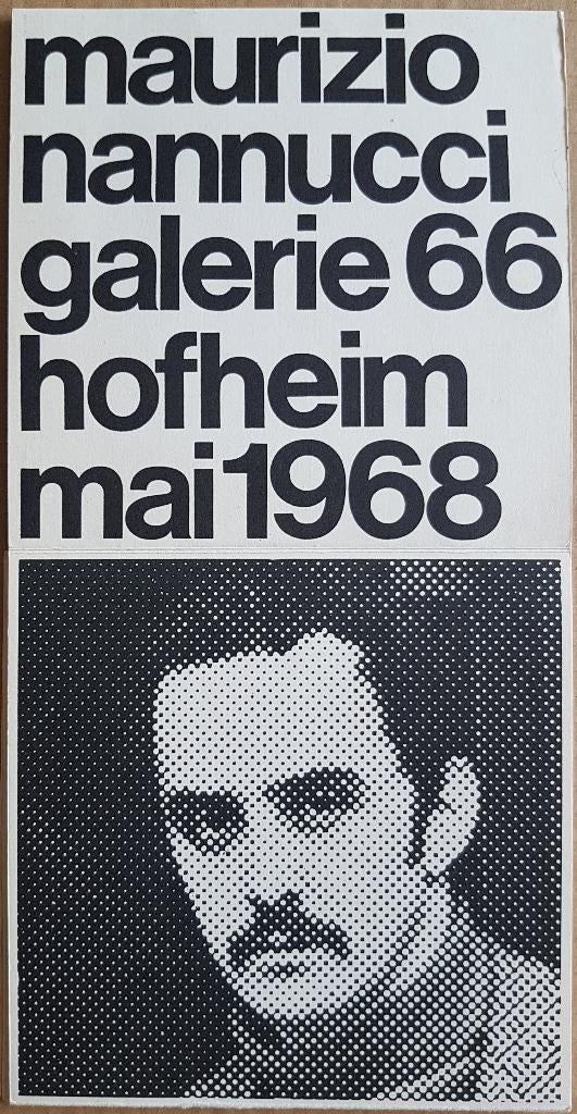 Maurizio Nannucci - Galerie 66 Hofheim mai 1968 - exclusief!, Ophalen of Verzenden, Zo goed als nieuw, Umbro Apollonio