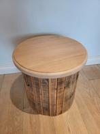 Ronde bijzettafel hout, Huis en Inrichting, Ophalen, Minder dan 45 cm, Minder dan 55 cm, Rond