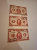 1 Gulden 1943 3x, Postzegels en Munten, Bankbiljetten | Nederland, Ophalen of Verzenden, 1 gulden