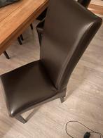 4x leren stoel - als nieuw, Huis en Inrichting, Stoelen, Ophalen, Zo goed als nieuw