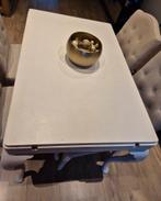 Witte eettafel (STOELEN OOK TE KOOP), Huis en Inrichting, Tafels | Eettafels, Ophalen, Gebruikt