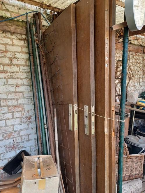 Stevige houten deuren in verschillende breedtes, Doe-het-zelf en Bouw, Deuren en Vliegenramen, Gebruikt, Binnendeur, 200 tot 215 cm