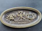 Bronzen schaal brandweer fanfare 1859 1944 , gesigneerd  HN, Ophalen of Verzenden, Brons