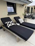 Prachtige teak bedden, sunbrella stof nieuwe dikke kussens, Ophalen, Zo goed als nieuw