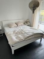 IKEA bed wit + twee lattenbodems, Maison & Meubles, Chambre à coucher | Lits, Deux personnes, 180 cm, Autres matériaux, Enlèvement