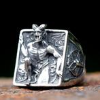 Duivel Satan Ring, Bijoux, Sacs & Beauté, Bagues, Femme ou Homme, Envoi, Fer ou Acier, Argent
