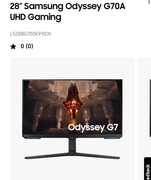 Samsung Odyssey G70A 28" 4K Gaming Monitor, Computers en Software, Monitoren, Zo goed als nieuw, 101 t/m 150 Hz, DisplayPort, HDMI