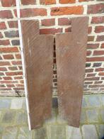 2 HOUTEN BALKEN   (eik?), Doe-het-zelf en Bouw, Hout en Planken, Ophalen, Gebruikt, Eiken, 50 mm of meer