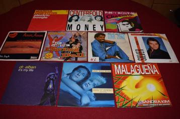 45t's muziek uit de jaren 60/70/80 retro & vintage hits beschikbaar voor biedingen