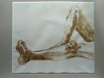 Tekening in bister / ingelijst, Antiek en Kunst, Kunst | Tekeningen en Fotografie, Ophalen of Verzenden