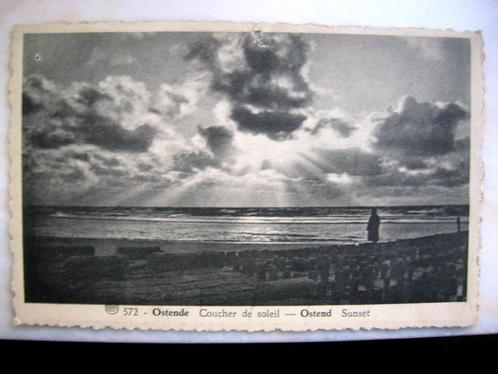 OOSTENDE Zonsondergang 1948, Verzamelen, Postkaarten | België, Gelopen, West-Vlaanderen, 1940 tot 1960, Ophalen of Verzenden