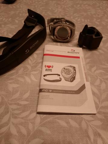 Sigma PC 9 heartrate monitor, Sport en Fitness, Hartslagmeters, Ophalen of Verzenden, Zo goed als nieuw, Sigma, Met borstriem