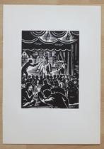 Houtsnede Frans Masereel: Poppentheater Toone te Brussel, Antiquités & Art, Art | Eaux-fortes & Gravures, Envoi