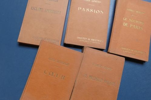 5 Franstalige Oude Boeken, Antiquités & Art, Antiquités | Livres & Manuscrits, Enlèvement ou Envoi