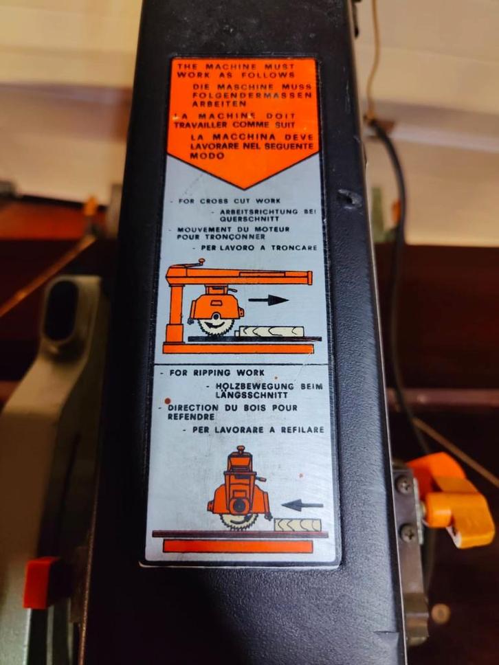 DeWalt DW 125 Power Shop – Professionele Radiaalzaag (1981), Doe-het-zelf en Bouw, Gereedschap | Zaagmachines, Gebruikt, Overige typen