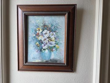 Mooi kleiner schilderij bloemenmotief beschikbaar voor biedingen