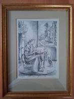 Litho kantwerkster - Johny De Witte, Antiek en Kunst, Kunst | Tekeningen en Fotografie, Ophalen