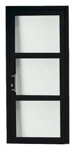 Zwarte voordeuren in voorraad aan de beste prijs!, Doe-het-zelf en Bouw, Deuren en Vliegenramen, Glas, 215 cm of meer, Nieuw, Buitendeur