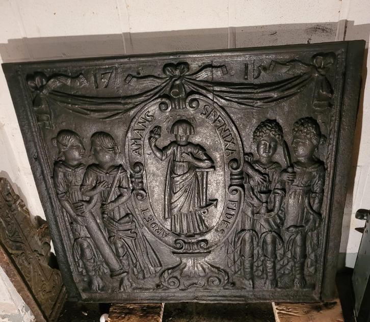 TAQUE EN FONTE ORVAL 1715, Antiek en Kunst, Curiosa en Brocante, Ophalen of Verzenden