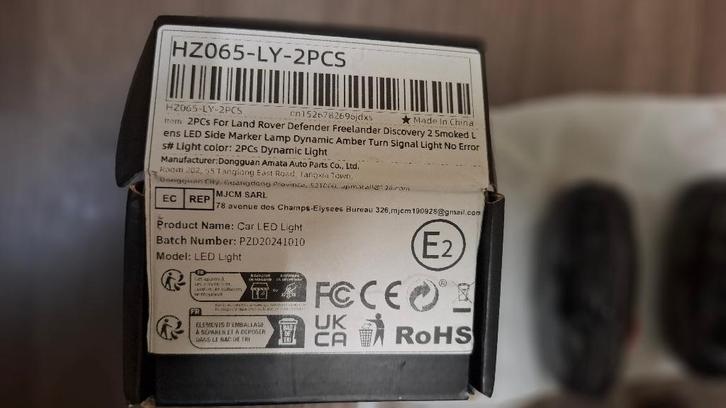 Land Rover Defender Freelander Discovery 2, Auto-onderdelen, Verlichting, Land Rover, Verzenden