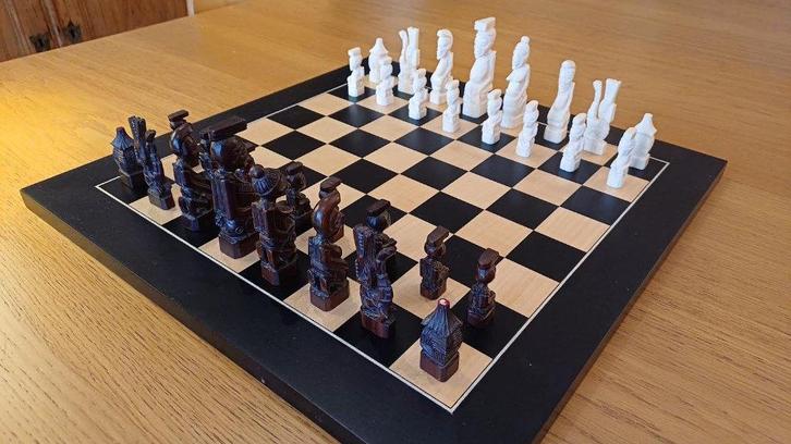 collectie schaakspel, Hobby en Vrije tijd, Gezelschapsspellen | Bordspellen, Zo goed als nieuw, Een of twee spelers, Ophalen of Verzenden