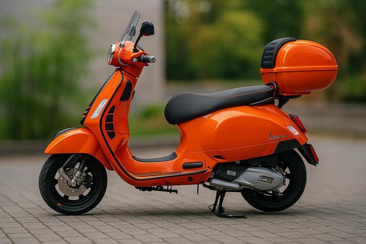 Vespa GTS Super Sport 125 Orange 2024, Vélos & Vélomoteurs, Scooters | Vespa, Comme neuf, Enlèvement