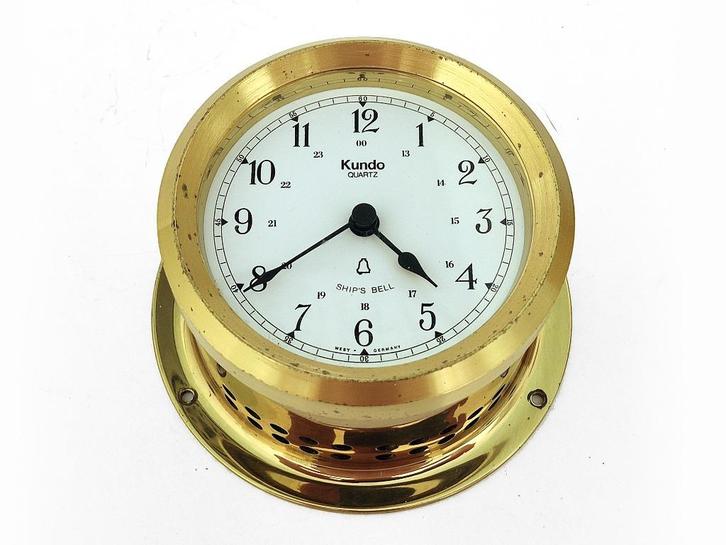 scheepsklok Kundo quartz 1982, Verzamelen, Scheepvaart, Gebruikt, Gebruiksvoorwerp, Ophalen of Verzenden