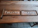 ENSEIGNE / panneau  en bois Toilettes, Antiek en Kunst, Ophalen of Verzenden