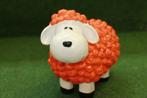 Oranje schaap lam met wol mini schattig lief beeldje, Nieuw, Ophalen of Verzenden, Dier