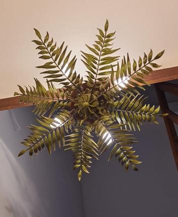 Vintage lamp Varens, groen metalen bladeren, 1960, Germany beschikbaar voor biedingen