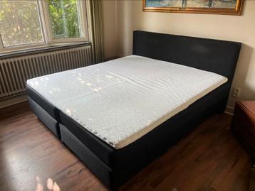Ikea 2 personen Box Spring, 2 sets. 1 stof en 1 kunstleer, Enlèvement, Utilisé, 180 cm, 200 cm