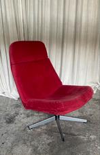 Retro rood draaibaar Ikea zetel in rib fluweel, Huis en Inrichting, Ophalen, Gebruikt, Stof
