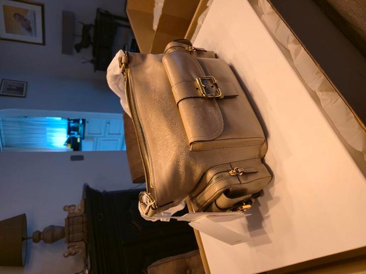 Sac Camera bag en cuir brillant (Chloé luxury handbag new), Handtassen en Accessoires, Tassen | Damestassen, Nieuw, Handtas, Beige