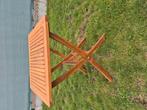 Houten teak inklapbare tafel, Ophalen, 50 tot 100 cm, Zo goed als nieuw, Minder dan 100 cm
