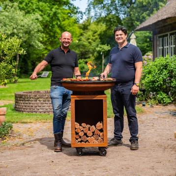 BBQ Plancha Hermano XXL Cortenstaal 80 totaal 16x model Nw, Tuin en Terras, Ophalen of Verzenden, Nieuw, RJROYAL LIVING, Met accessoires