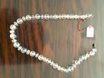 collier de perles incolore 42 cm 2 sortes  de perles C42108, Synthétique, Enlèvement ou Envoi, Neuf