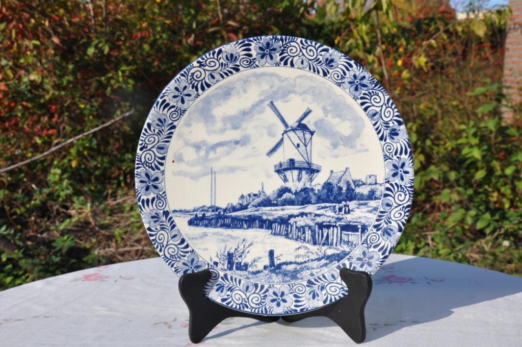 §  plat mural delft  decor moulin (3), Antiquités & Art, Enlèvement ou Envoi