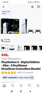 Ps5 slim digital editon 1 tig en 2 controllers, Ophalen, Zo goed als nieuw