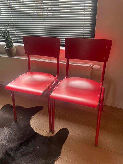2x rode Jan Kurtz Zero stoel, Huis en Inrichting, Stoelen, Zo goed als nieuw, Ophalen