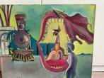Surrealistisch schilderij, 1973, Antiquités & Art, Art | Peinture | Abstraite, Enlèvement ou Envoi
